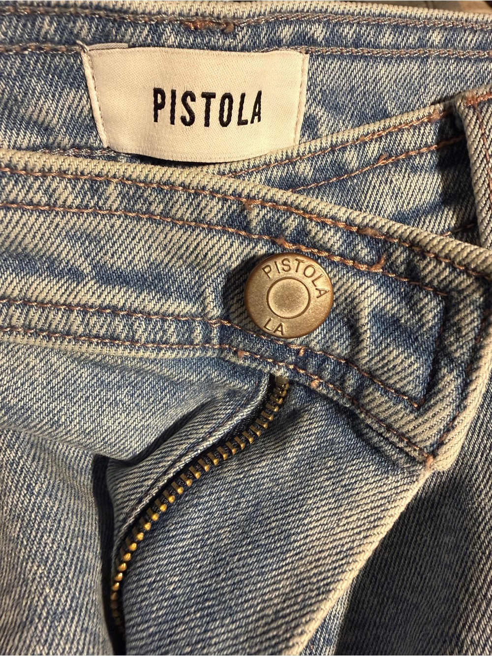 pistola Light Blue High-Rise Wide Leg Jeans - Picture 4 of 10